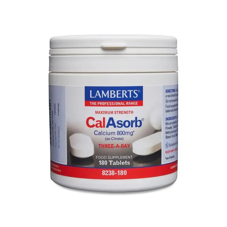Lamberts CalAsorb (calcium citraat) & Vitamine D3 180 tabletten