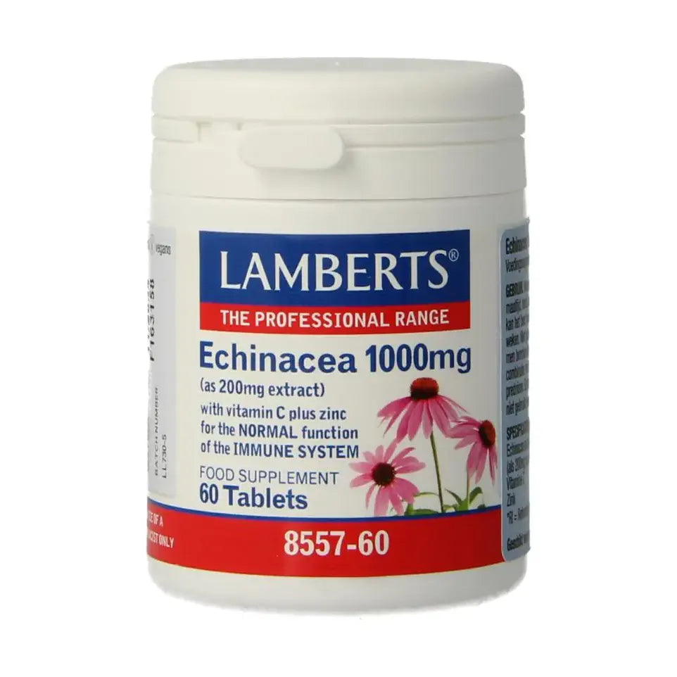 Lamberts Echinacea 1000 mg met zink en vitamine C 60 tabletten
