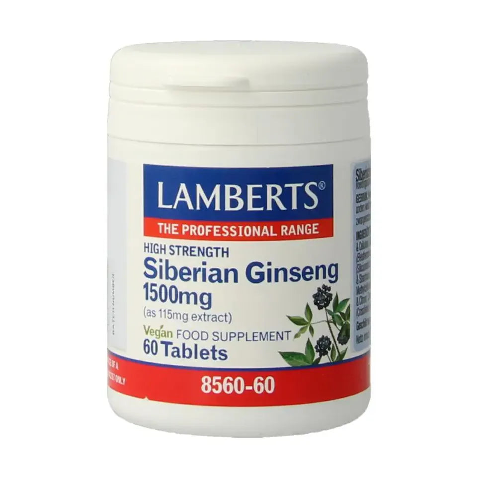 Lamberts Ginseng Siberisch 1500 mg 60 tabletten