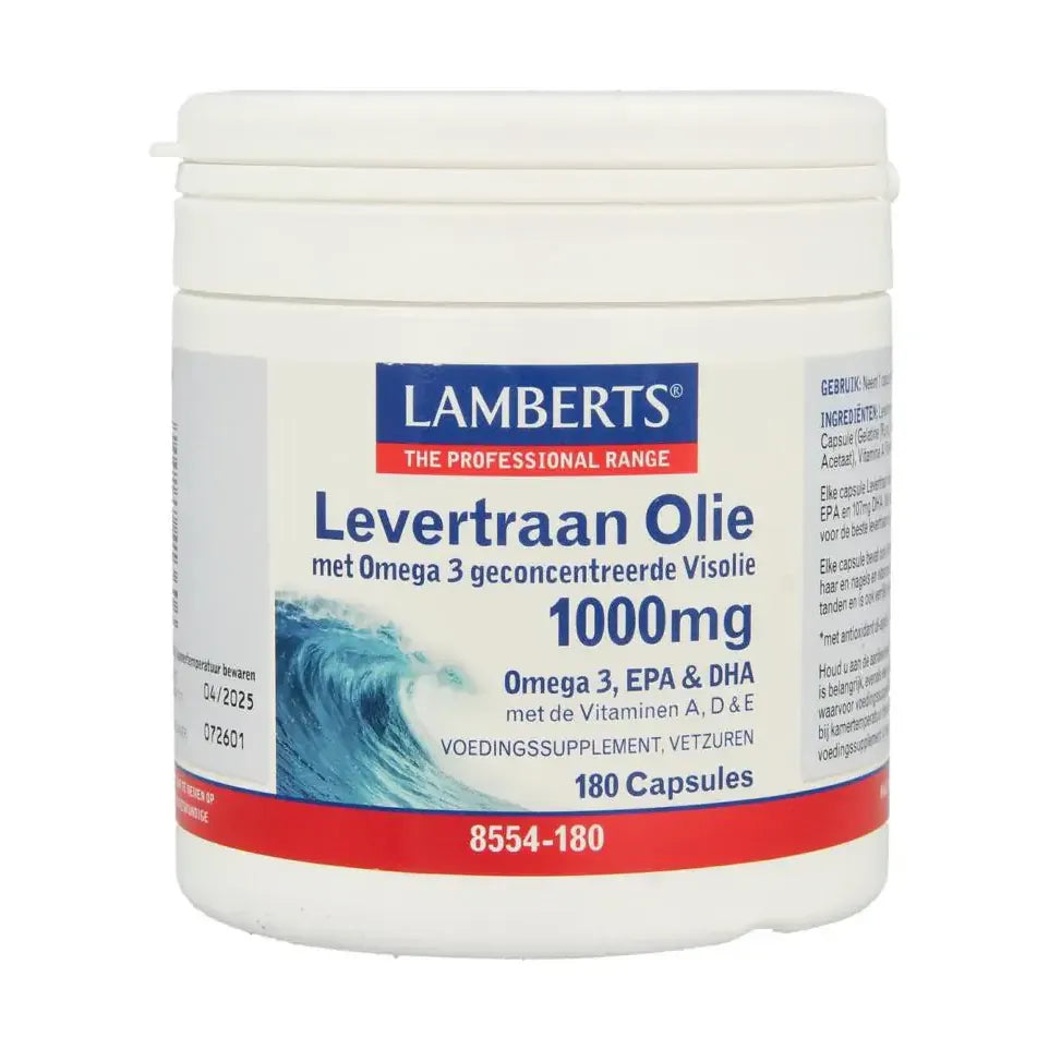 Lamberts Levertraanolie 1000 mg 180 capsules