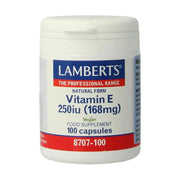 Lamberts Vitamine E 250IE natuurlijk 100 vcaps