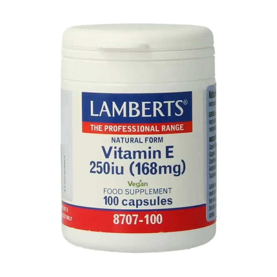 Lamberts Vitamine E 250IE natuurlijk 100 vcaps