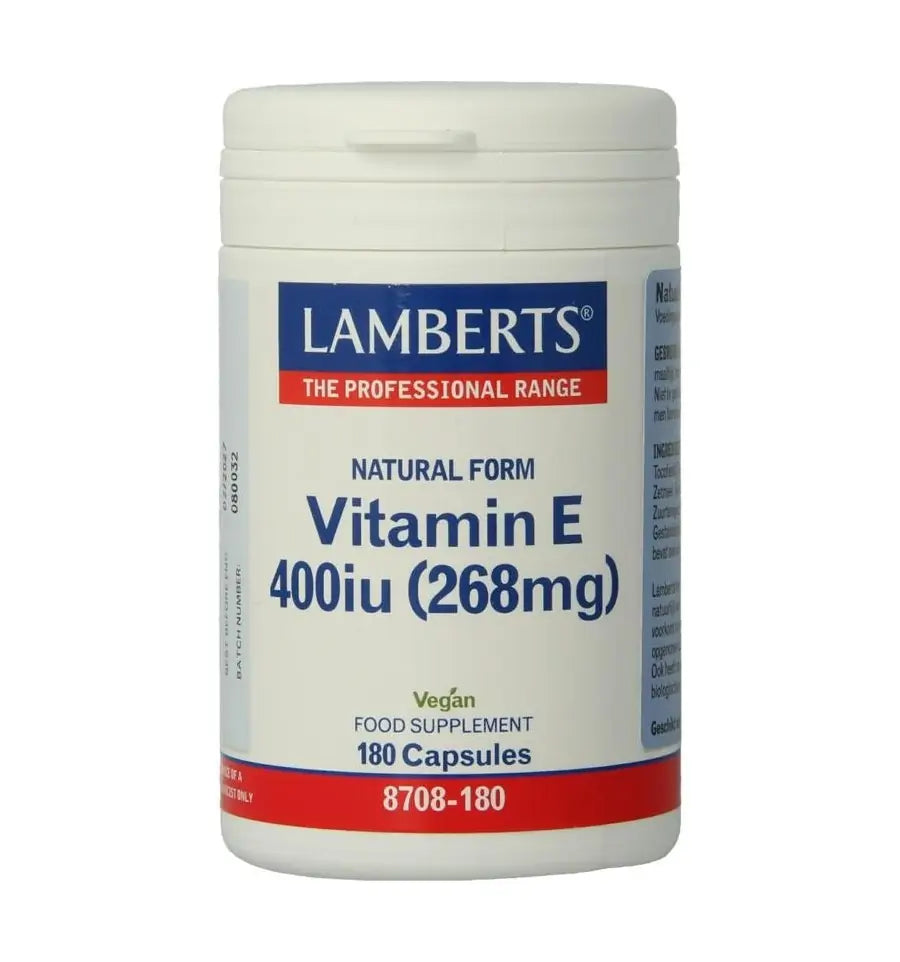 Lamberts Vitamine E 10 mcg natuurlijk 180 vcaps