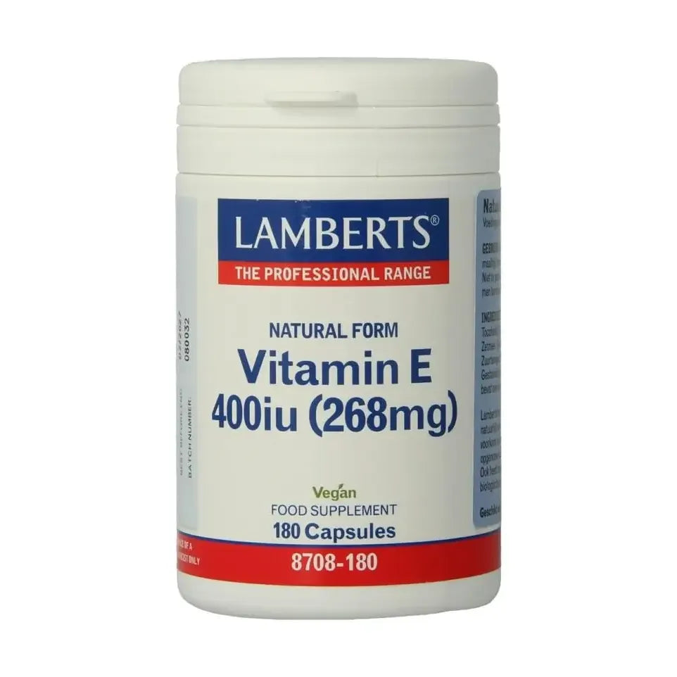 Lamberts Vitamine E 10 mcg natuurlijk 180 vcaps