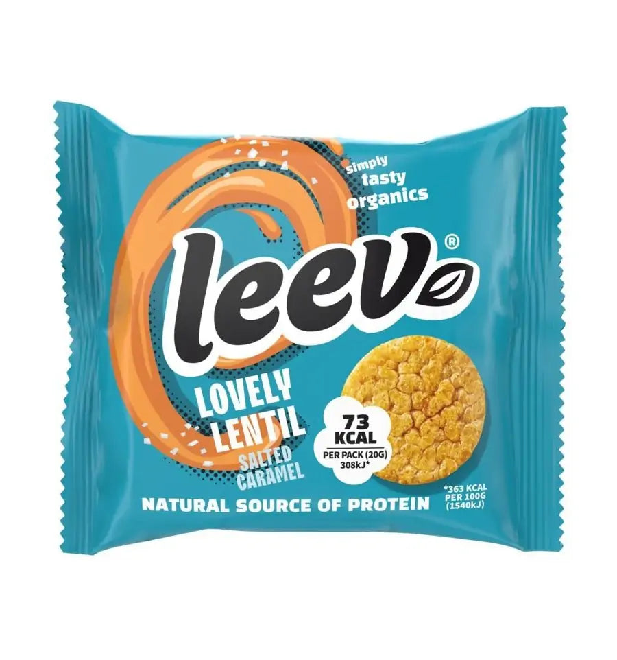 Leev Lovely lentil cakes caramel demeter biologisch 20 gram