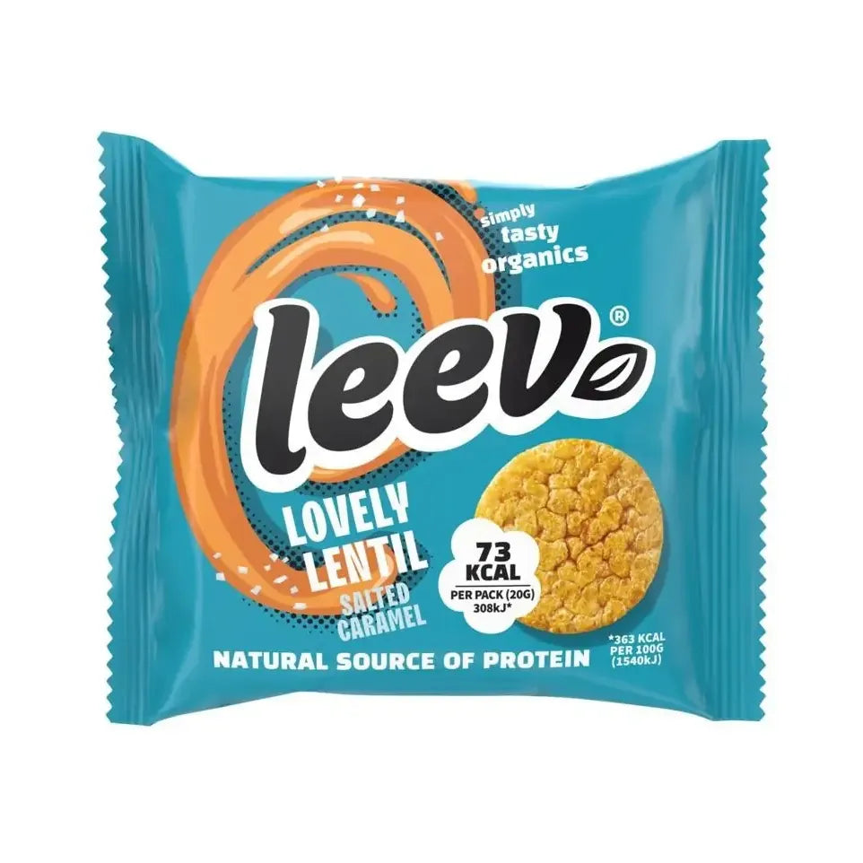 Leev Lovely lentil cakes caramel demeter biologisch 20 gram