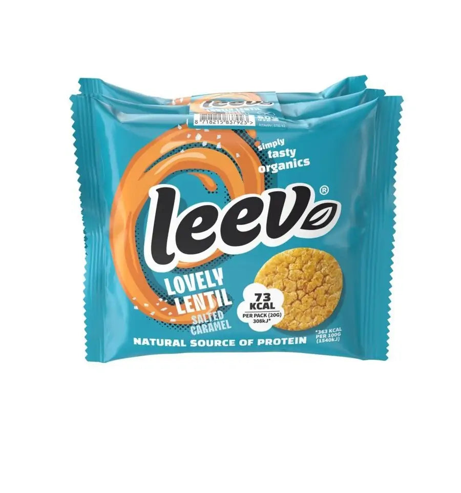 Leev Lovely lentil cakes caramel demeter biologisch 60 gram
