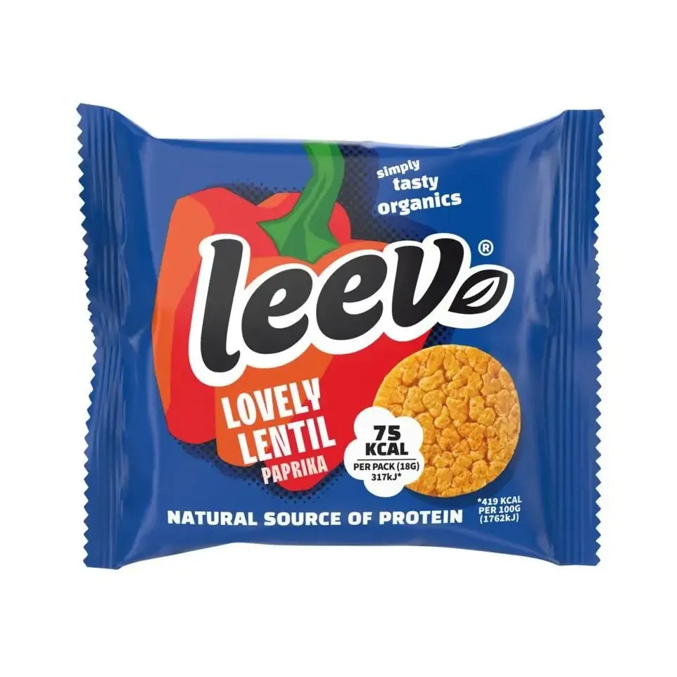 Leev Lovely lentil cakes paprika demeter biologisch 18 gram