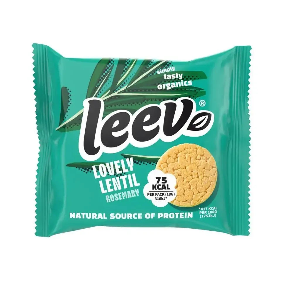 Leev Lovely lentil cakes rosemary demeter biologisch 18 gram