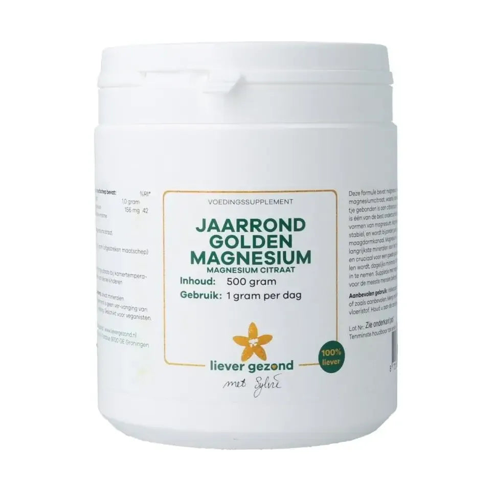 Liever Gezond Jaarr golden magnesium poeder 500 gram