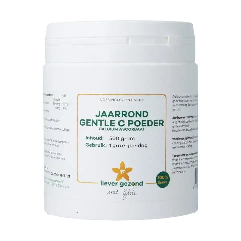 Liever Gezond Jaarrond calcium ascorbaat 500 gram