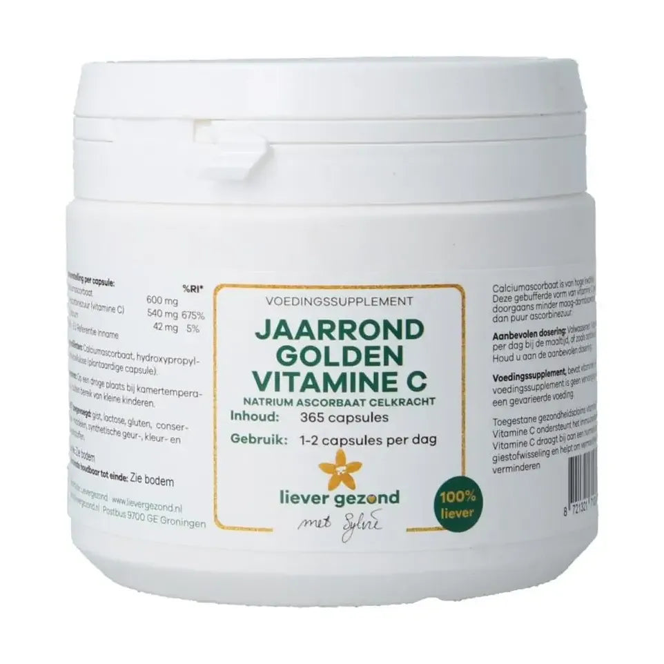 Liever Gezond Jaarrond vitamine c 365 capsules