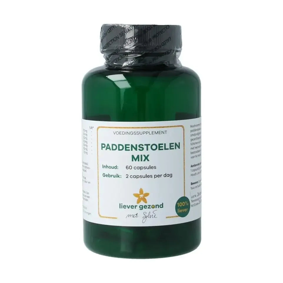 Liever Gezond Paddenstoelen mix 525mg biologisch 60 vcaps