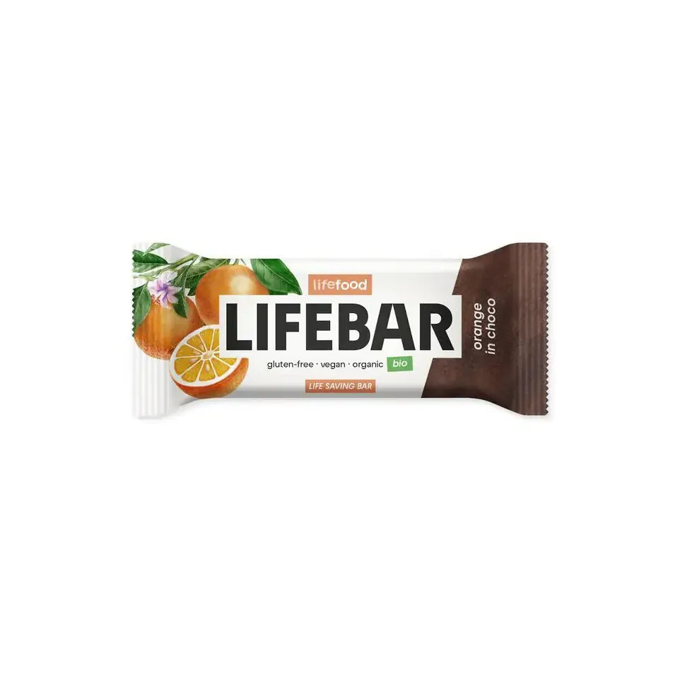 Lifefood Lifebar inchoco orange 40 gram