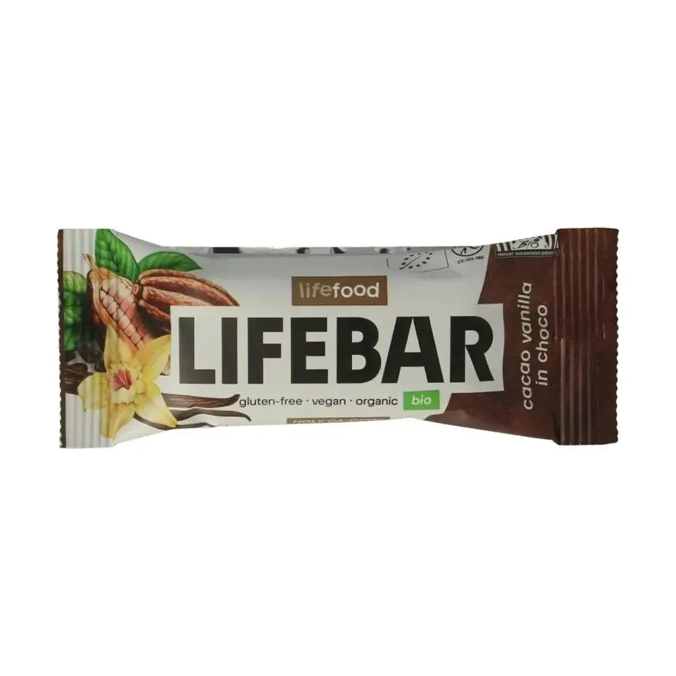 Lifefood Lifebar inchoco raw chocolade vanille 40 gram kopen?