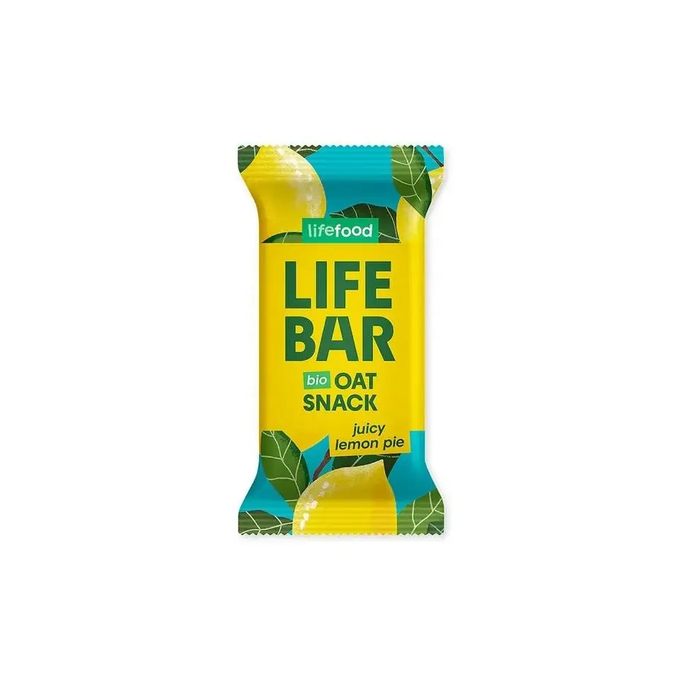 Lifefood Lifebar oatsnack lemon zacht biologisch 40 gram
