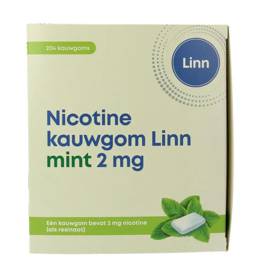 Linn Nicotine kauwgom 2 mg mint 204 stuks