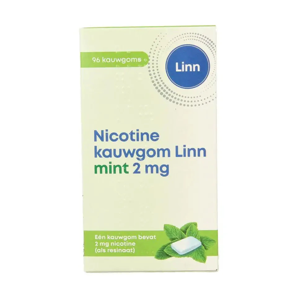 Linn nicotine kauwgom 2 mg mint uad 96 stuks
