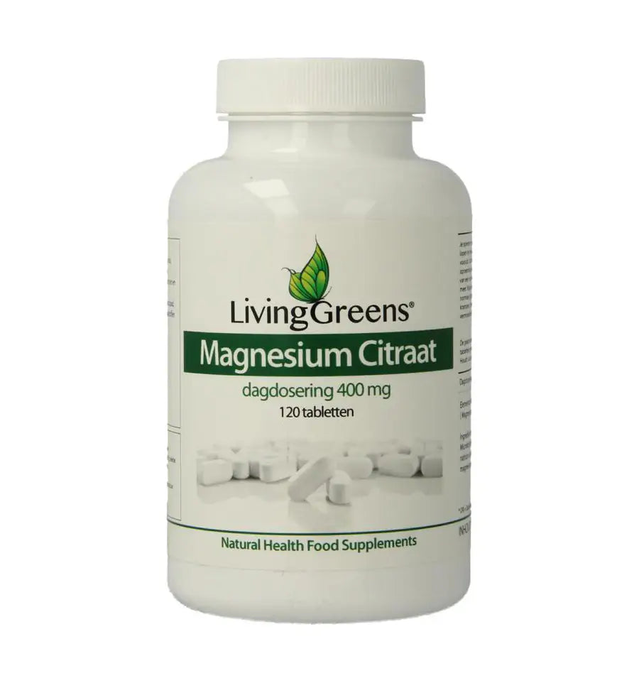 Livinggreens Magnesium citraat 400 mg 120 tabletten