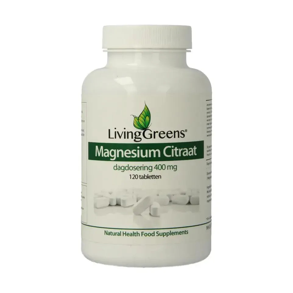 Livinggreens Magnesium citraat 400 mg 120 tabletten