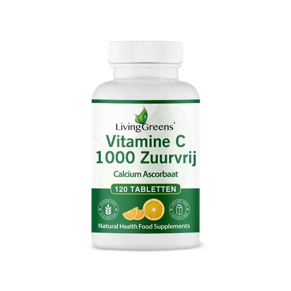 Livinggreens Vitamine C 1000 calcium ascorbaat 120 tabletten