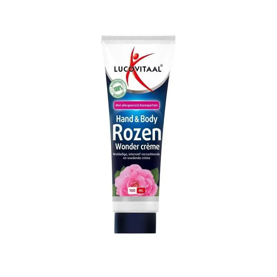 Lucovitaal Hand & body rozen wonder creme 100 ml