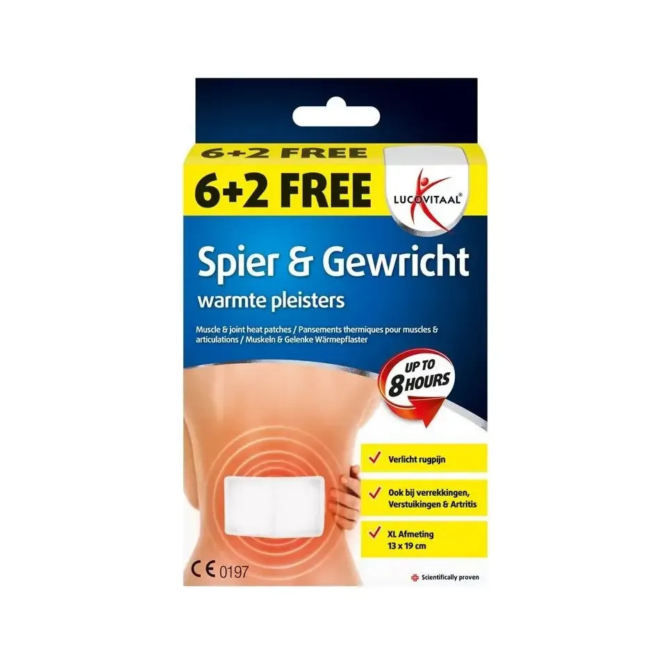 Lucovitaal Spier & gewricht warmte pleist 8 stuks