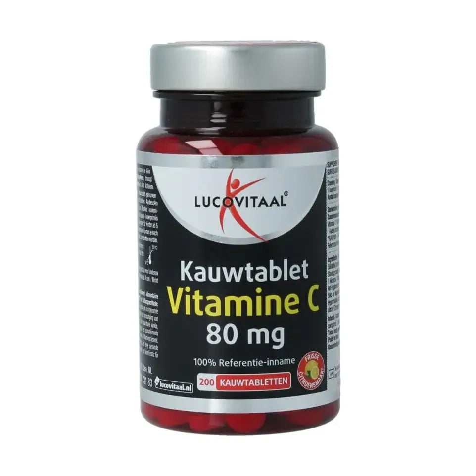 Lucovitaal Vitamine c 80mcg citroen 200 kauwtabletten