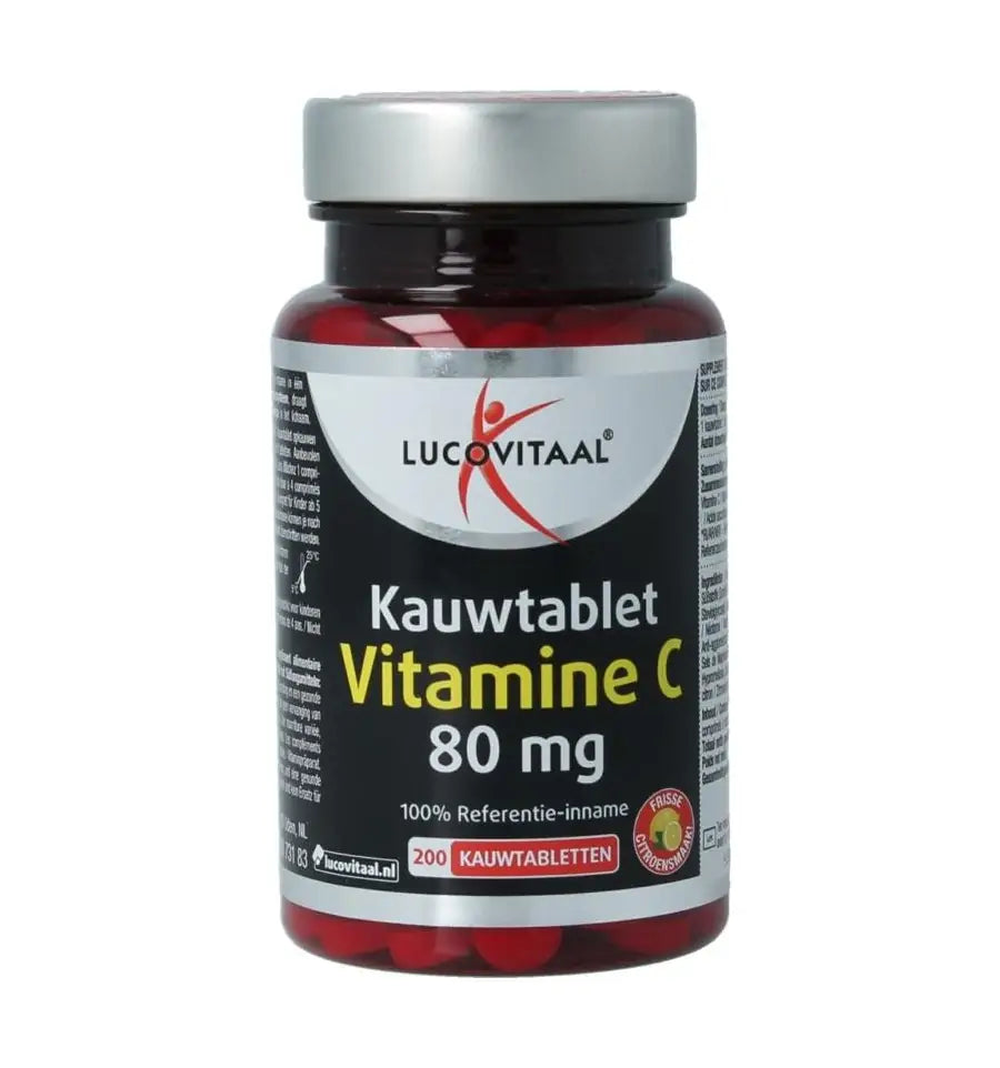 Lucovitaal Vitamine c 80mcg citroen 200 kauwtabletten
