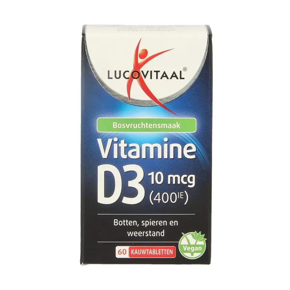 Lucovitaal Vitamine D3 10mcg (10 mcg) vegan 60 kauwtabletten