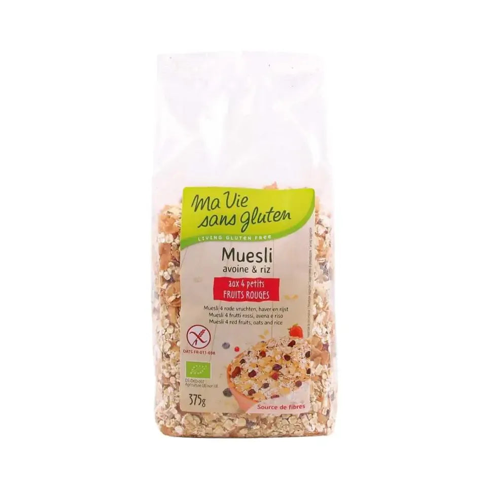 Ma Vie Sans Gluten Muesli haver/rijst 4 rode vruchten 375 gram