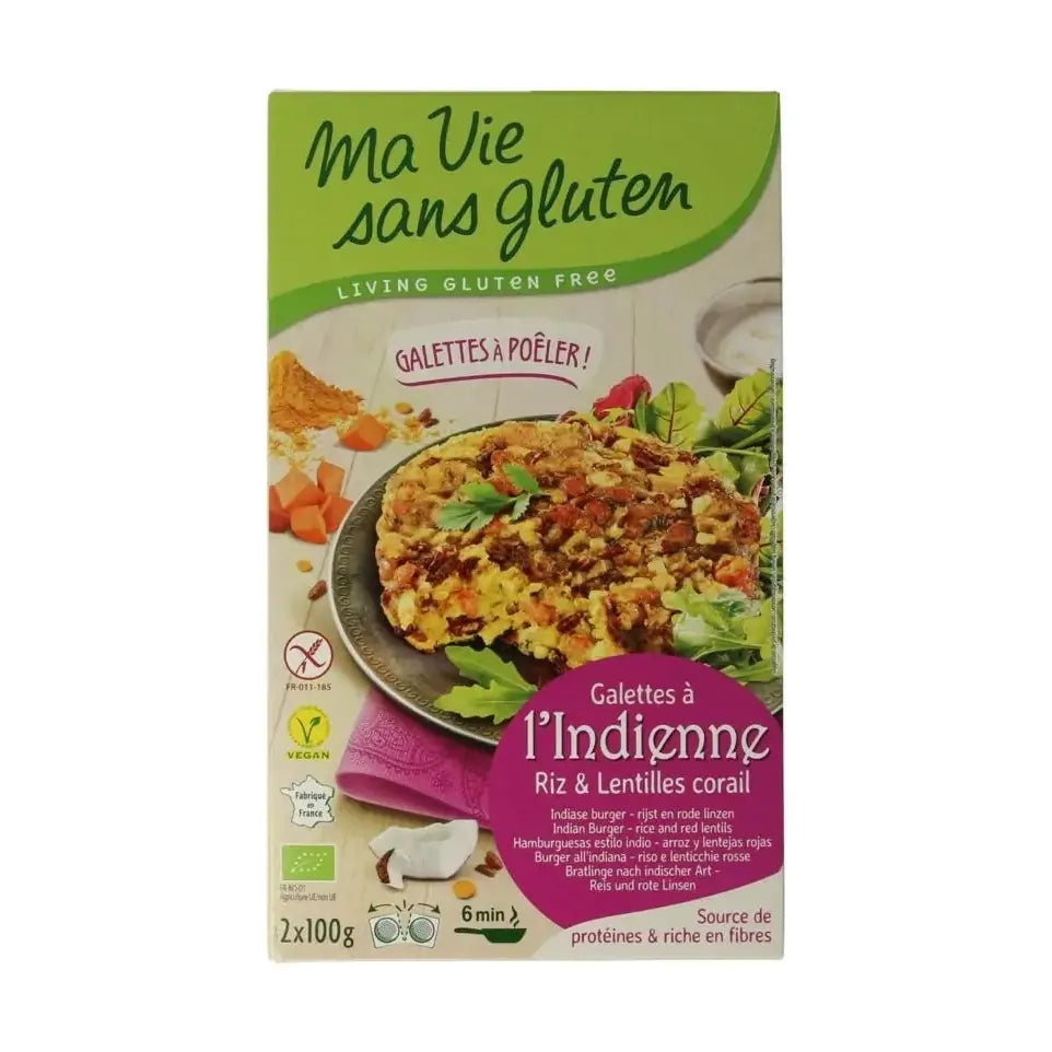 Ma Vie Sans Gluten Indiase rijstburgers 2x100g 2 stuks