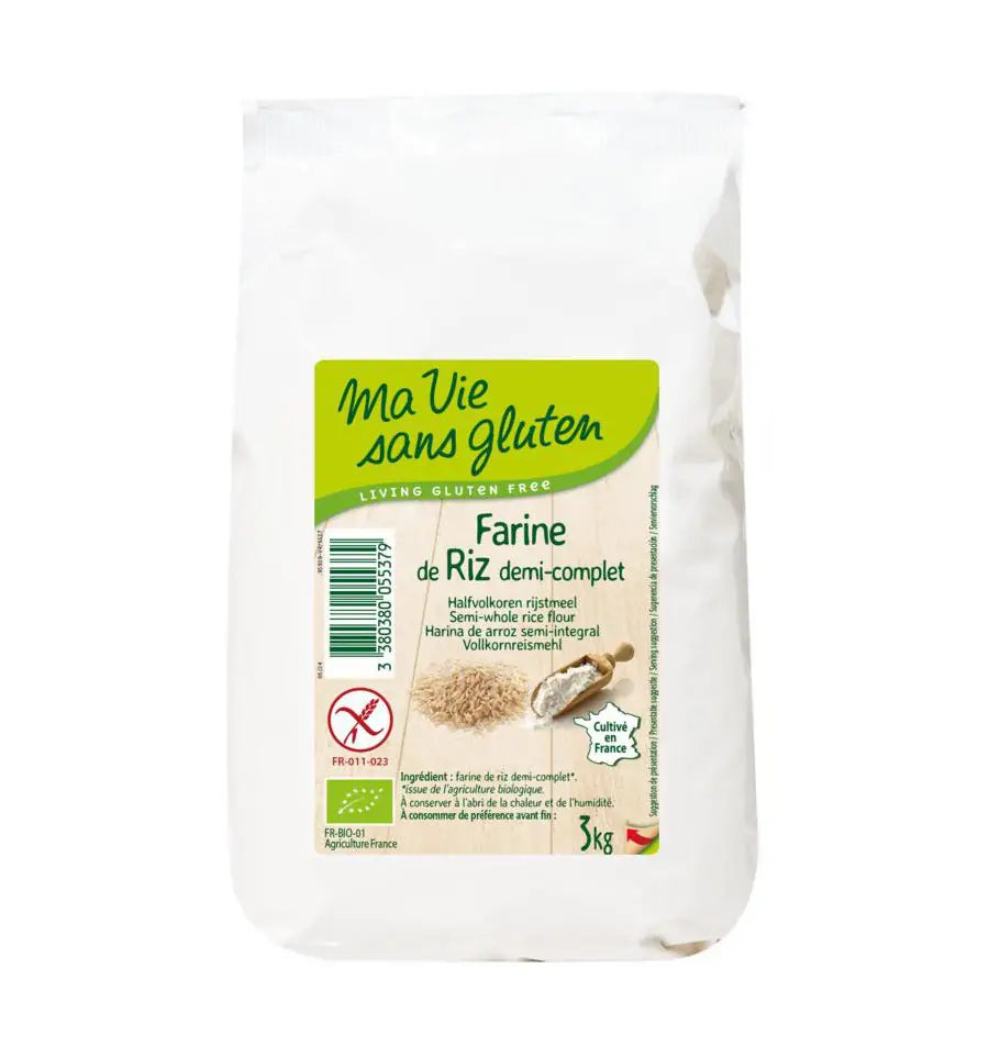 Ma Vie Sans Gluten Rijstmeel halfvolkoren 3 kg