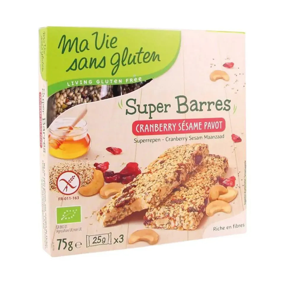 Ma Vie Sans Gluten Super repen sesam & cranberry 75 gram
