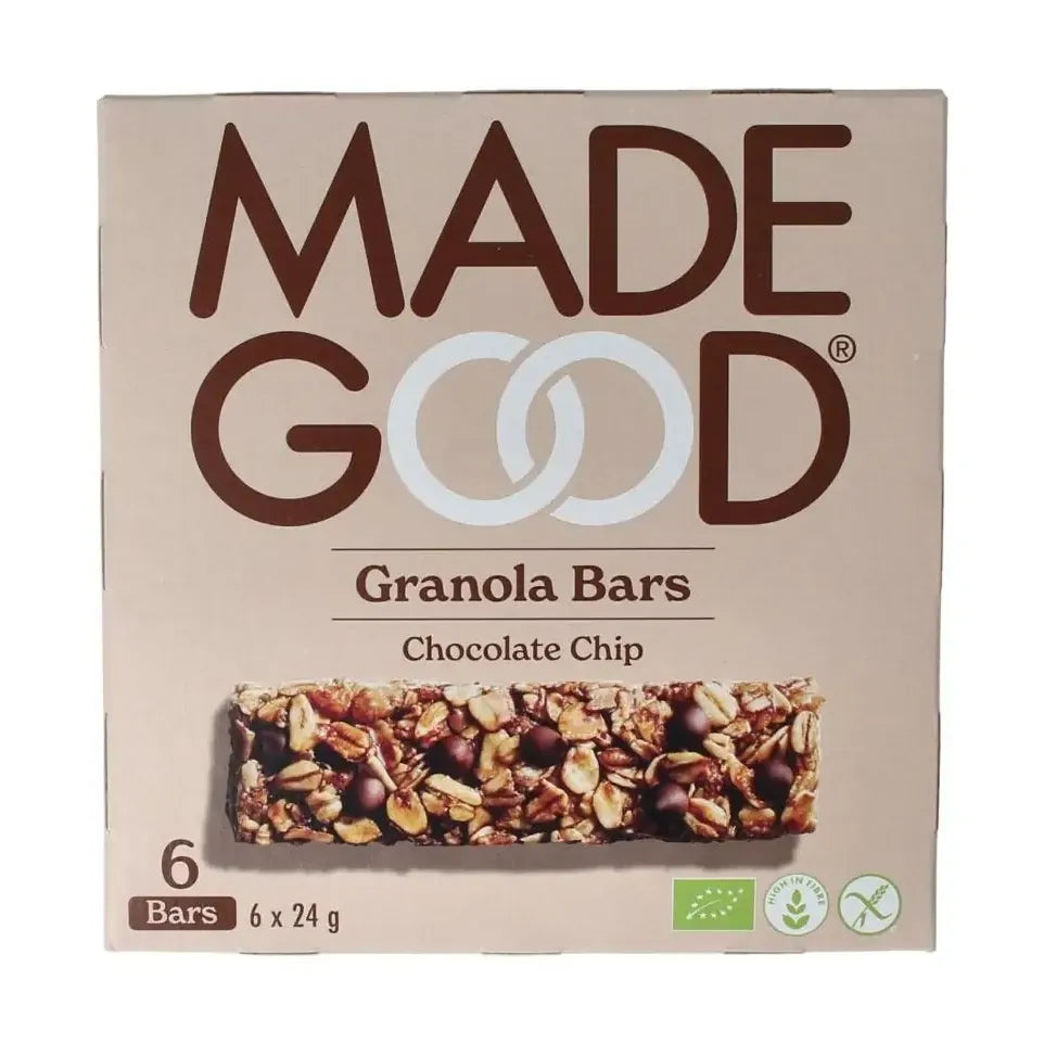 Madegood Granola bar chocolate chip 24 gram biologisch 6 stuks