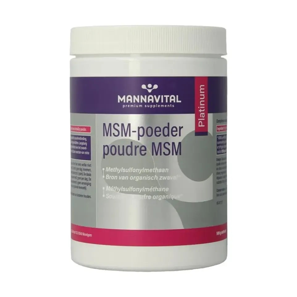 Mannavital MSM poeder platinum 500 gram