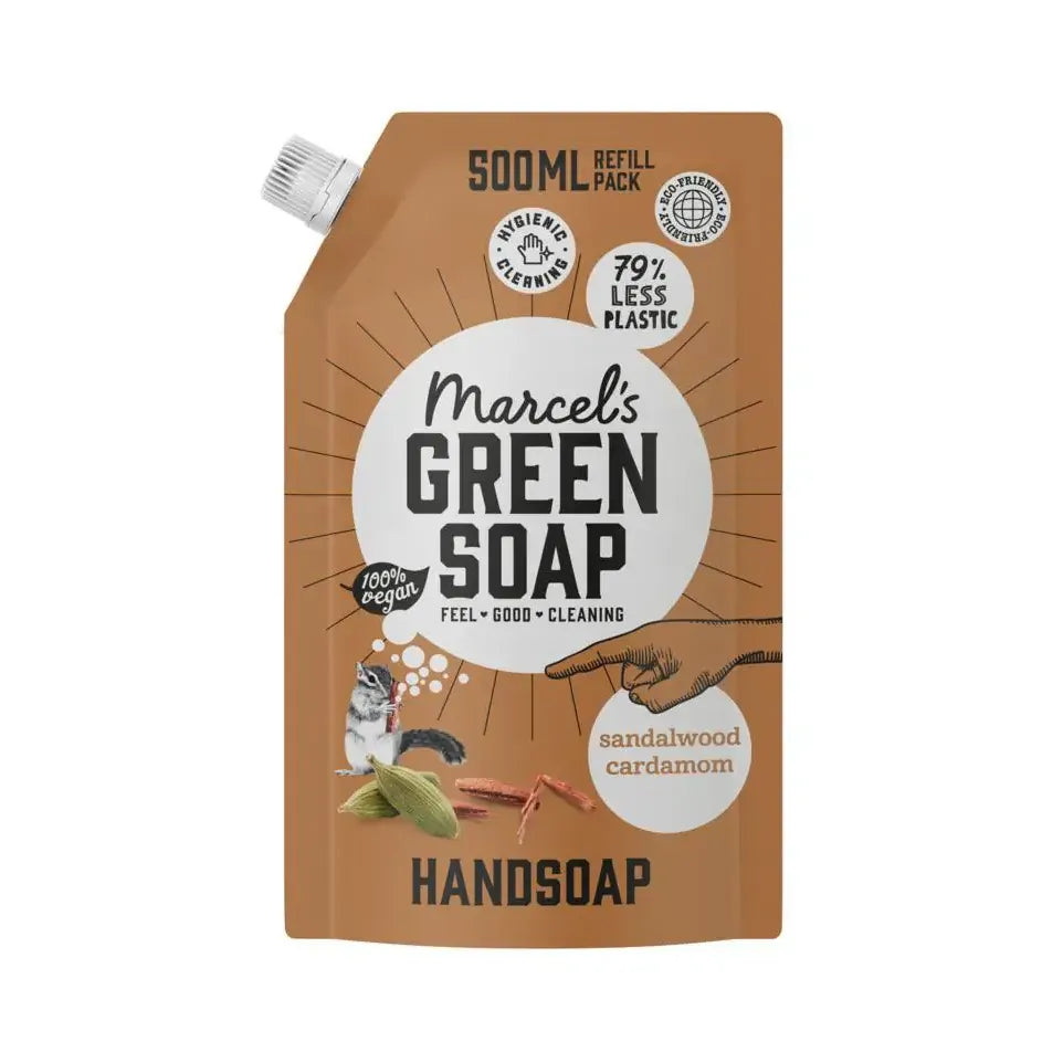 Marcels Green Soap Handzeep sandelhout & kardemom navul 500 ml