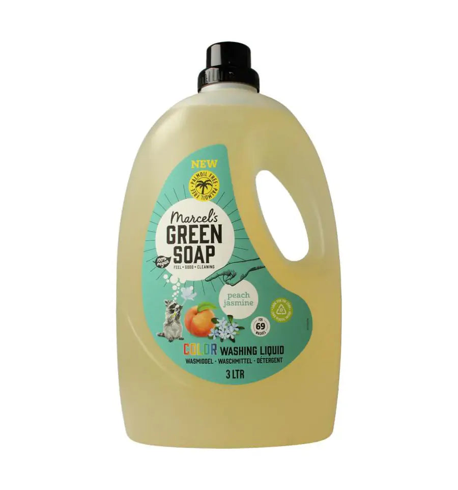Marcel's Green Soap Wasmiddel kleur perzik & jasmijn 3 liter