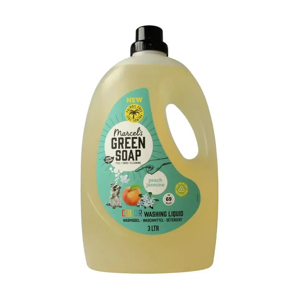Marcel's Green Soap Wasmiddel kleur perzik & jasmijn 3 liter