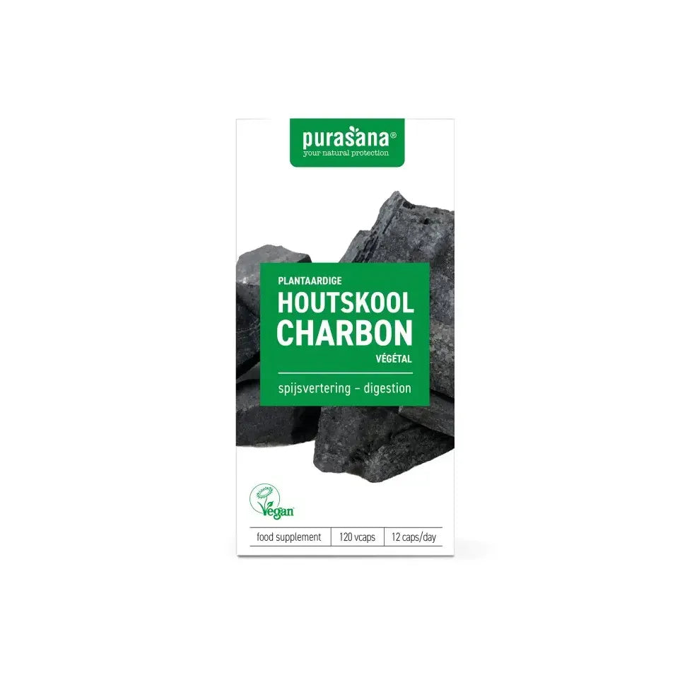 Purasana Plantaardige houtskool 120 vcaps