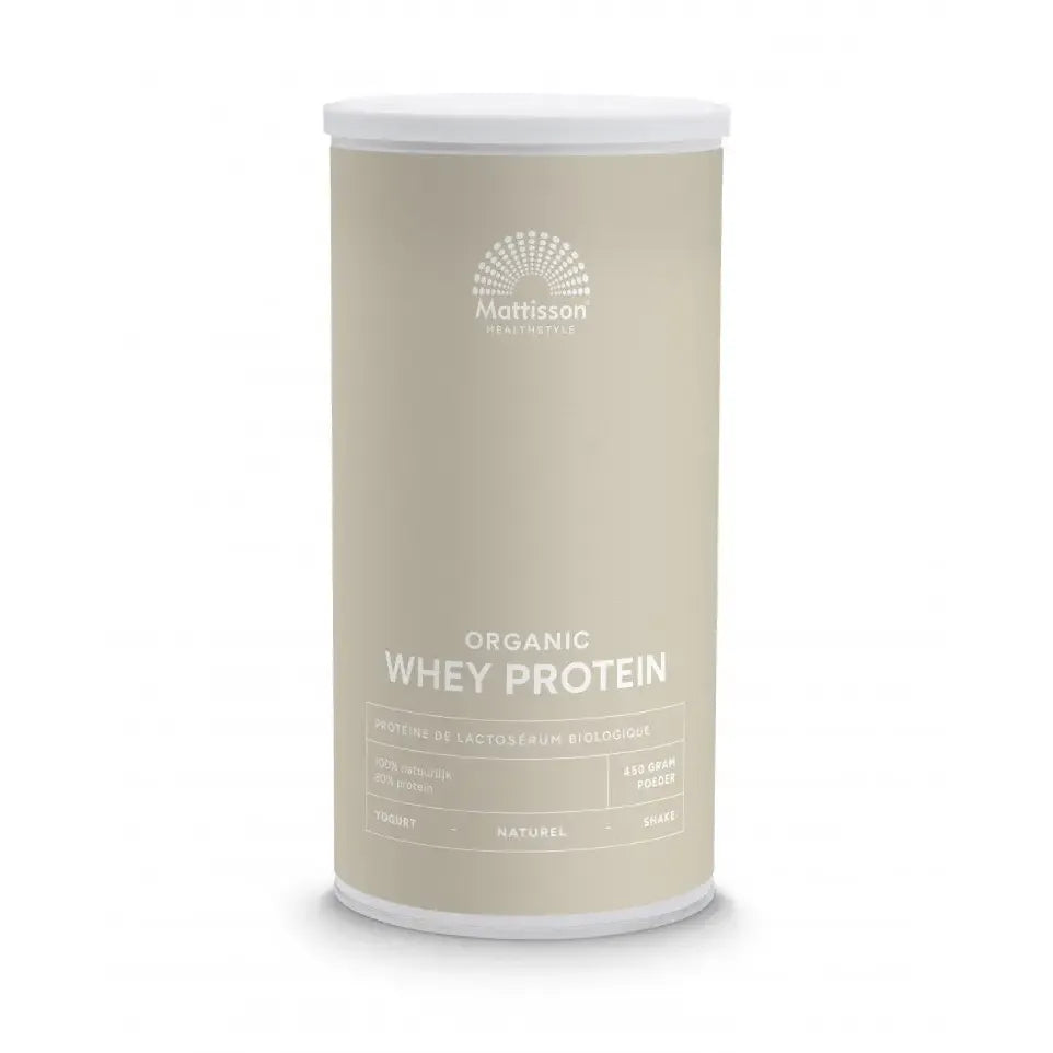 Mattisson Biologische Wei Proteïne poeder 80% Naturel 450 gram
