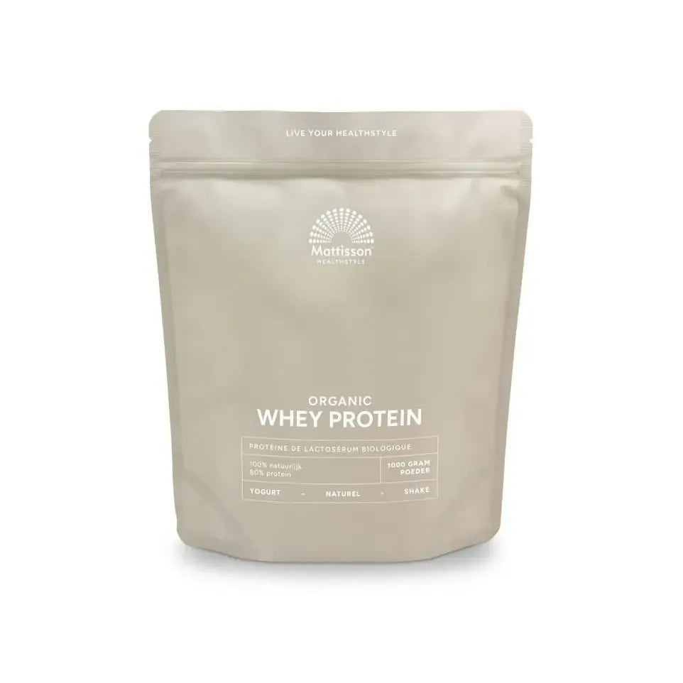 Mattisson Wei proteine poeder 80% natuurlijk biologisch 1 kg