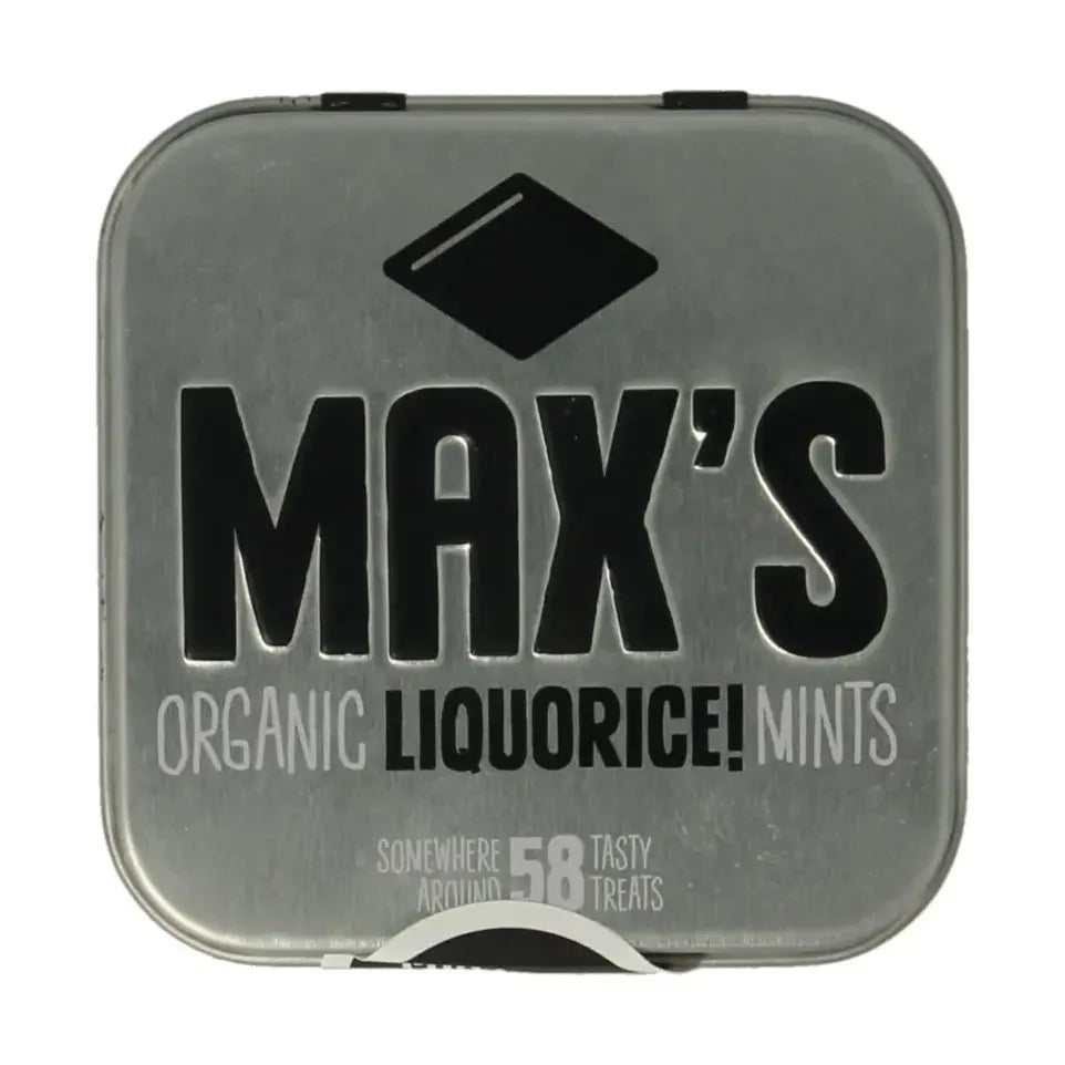 Max Mints Liguorice blikje vierkant 35 gram