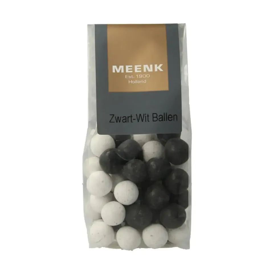 Meenk Zwart wit ballen 170 gram
