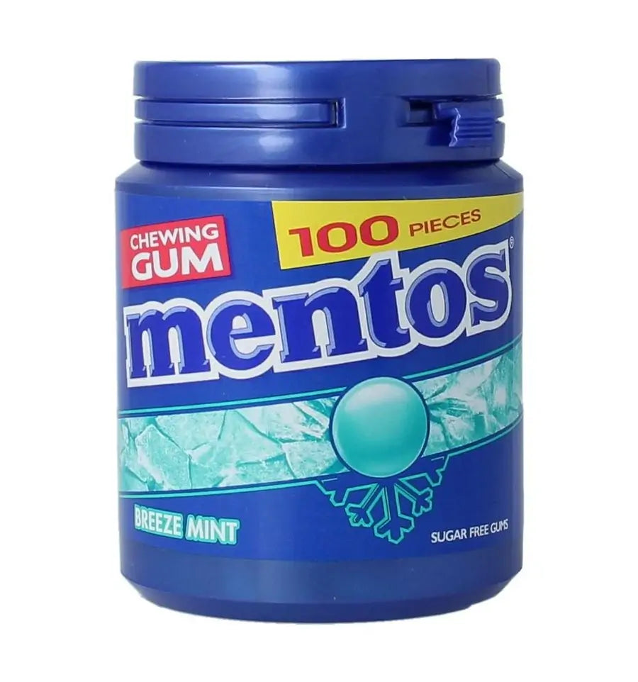 Mentos Gum breeze mint 100 stuks