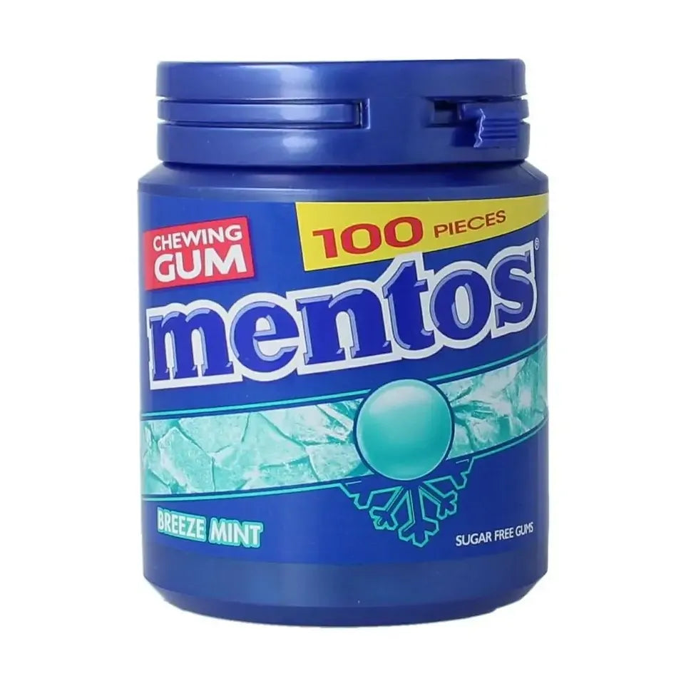 Mentos Gum breeze mint 100 stuks