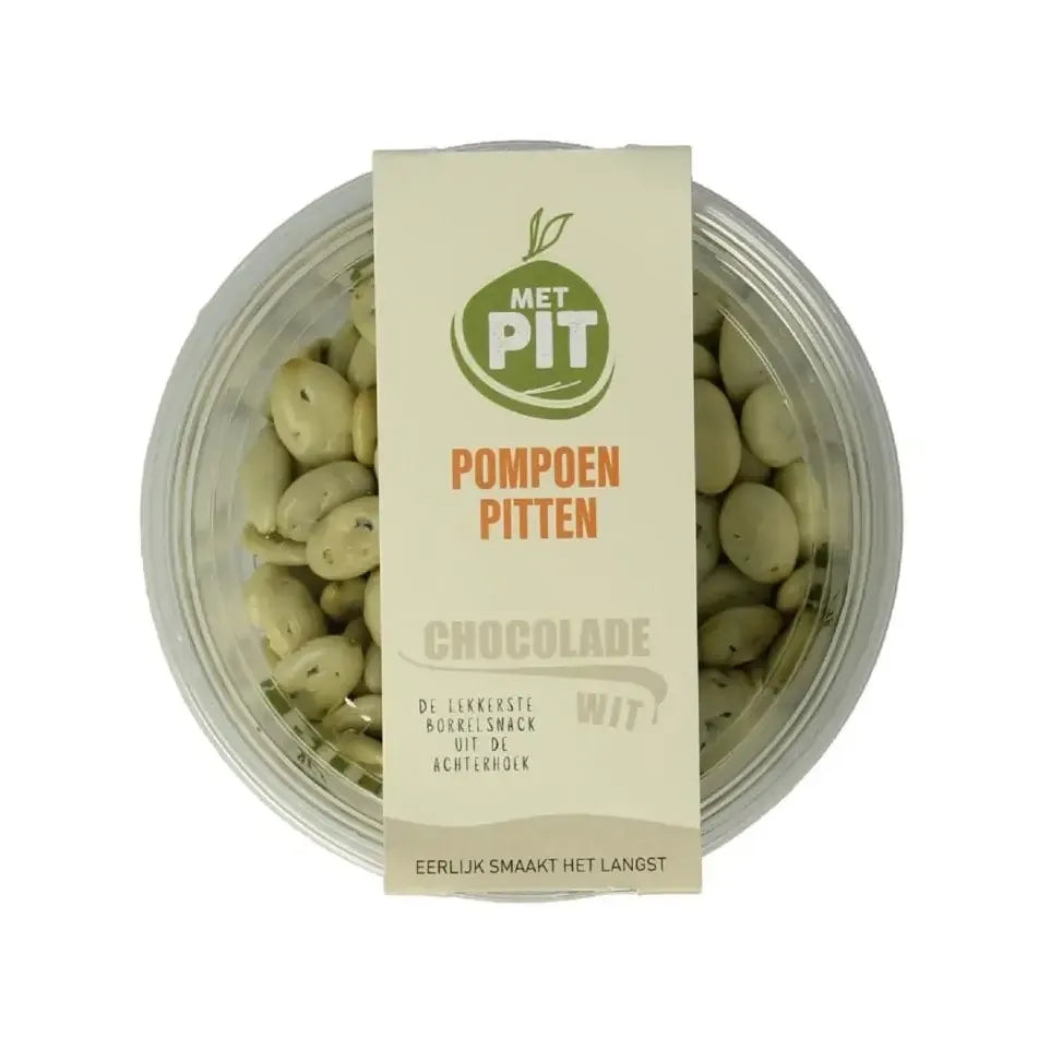 Met Pit Pompoenpitten witte chocolade 150 gram