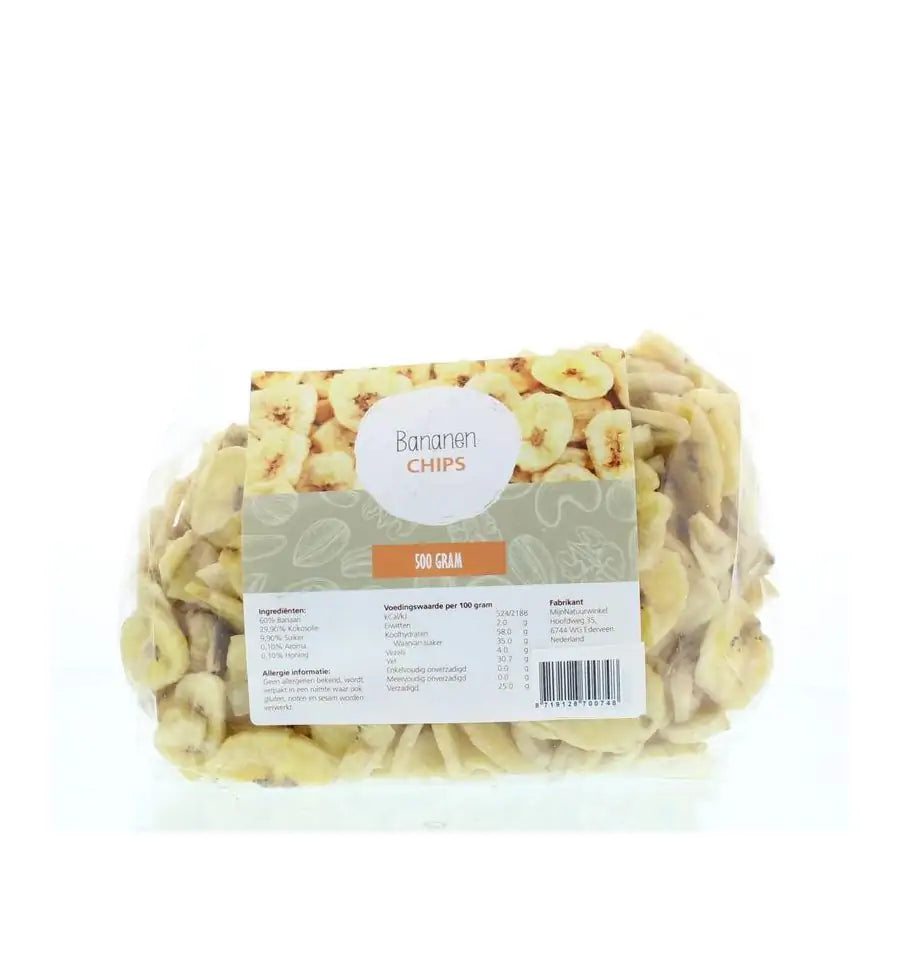 Mijnnatuurwinkel Bananen chips 500 gram