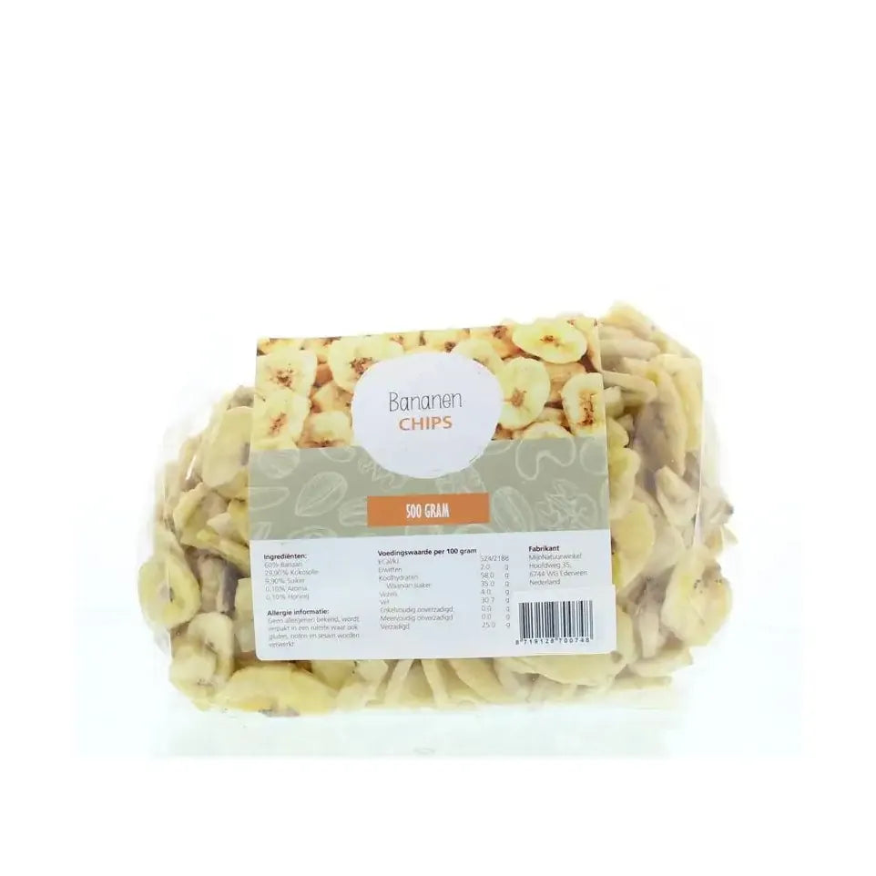 Mijnnatuurwinkel Bananen chips 500 gram