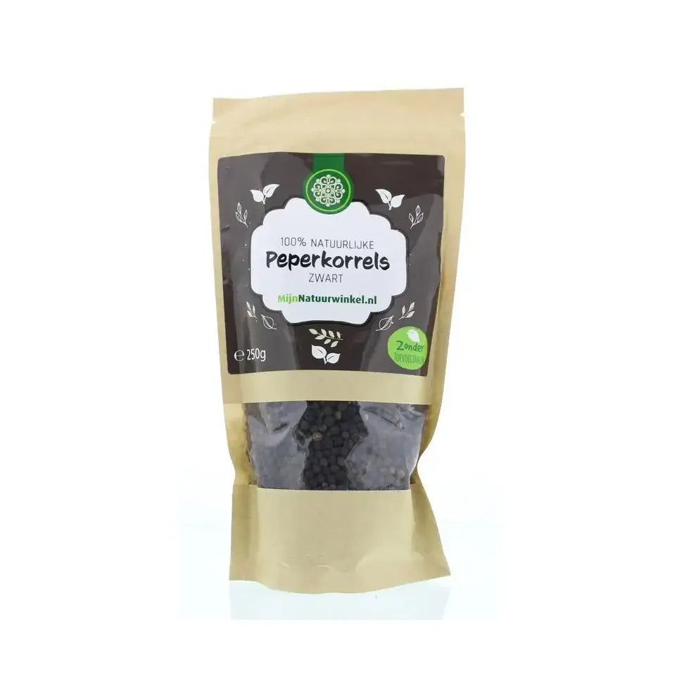 Mijnnatuurwinkel Peperkorrels zwart 250 gram